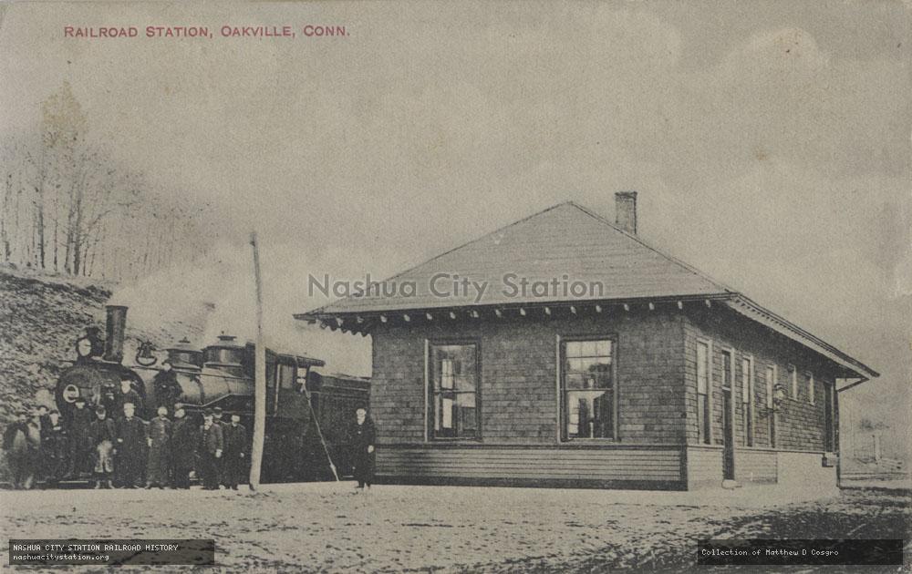 Postcard: Railroad Station, Oakville, Connecticut